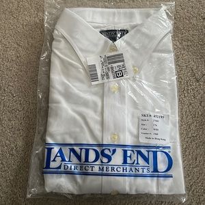 New in Bag Lands End Button down SS shirt
